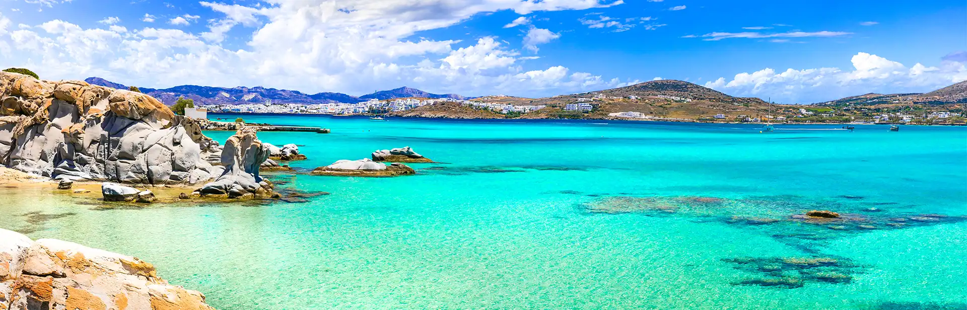 Greece sea and best beaches. Paros island. Cyclades. Kolimbithres -famous and beautiful beach in Naoussa bay3